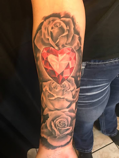 Explore round tattoo ideas, creative tattoo ideas in Amarillo, available at Music Box Body Art Studio