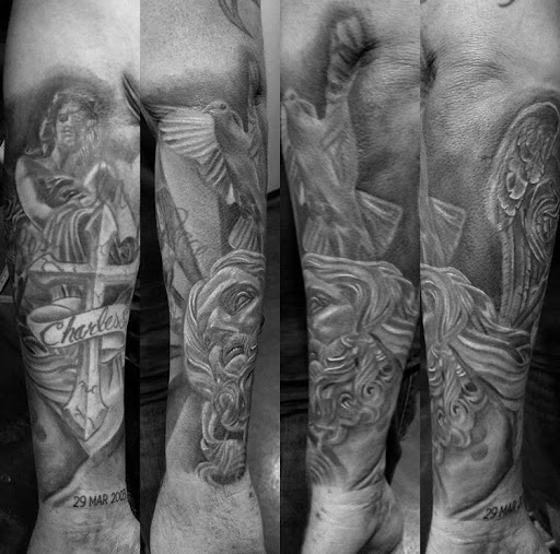 Explore raven tattoo ideas, creative tattoo ideas in San Diego, available at Sideshow Tattoo and Piercing