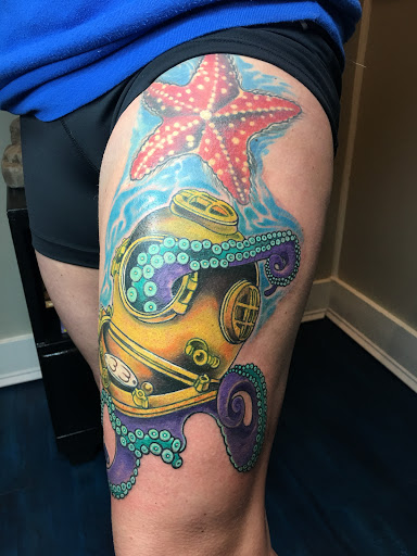 Explore belle tattoo ideas, creative tattoo ideas in Kansas City, available at Stormy Tattoo