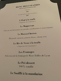 Menu / carte de La Quintessence ( Anthony Baud ) à Lyon