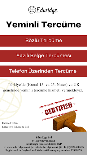 Reviews of Eduridge Turkish English Spanish Tutoring & Certified Translation Services in Edinburgh - School