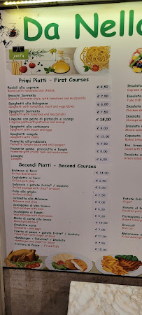 Da Nello take away trattoria pizzeria à Sorrento menu