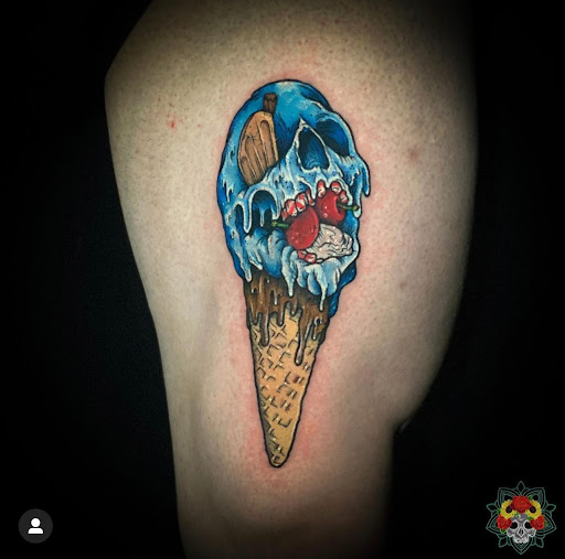 Explore barbie movie tattoo ideas, creative tattoo ideas in Roanoke, available at Saint Cecilias Art Studio