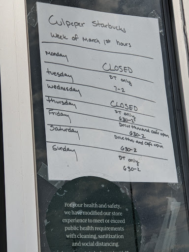 Coffee Shop «Starbucks», reviews and photos, 15185 Montanus Dr, Culpeper, VA 22701, USA