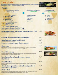 Menu / carte de NHU-Y à Saint-Brevin-les-Pins
