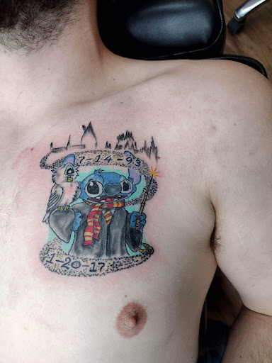 Explore leg tattoo idea, creative tattoo ideas in Park Hills, available at Sideshow Tattoo and Piercings