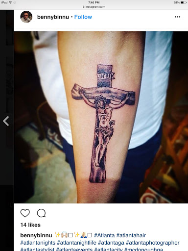 Explore neck tattoo men ideas, creative tattoo ideas in Somerset, available at Benny binnu tattoo