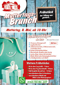 Berggaststätte Schlosshügel mit Tanjas Café am Berg à Höchstädt im Fichtelgebirge menu