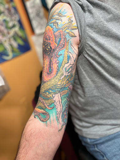 Explore hand finger tattoo ideas, creative tattoo ideas in Doylestown, available at Mercury Tattoo Studio