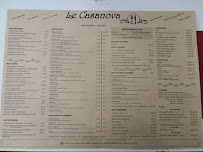 Menu du Restaurant Le Casanova à Thoiry