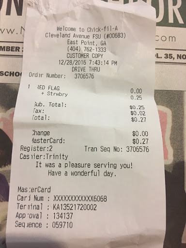 Fast Food Restaurant «Chick-fil-A», reviews and photos, 1065 Cleveland Ave, East Point, GA 30344, USA