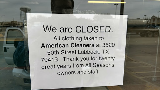 Dry Cleaner «All Seasons One Hour Dry Cleaners», reviews and photos, 3229 50th St, Lubbock, TX 79413, USA