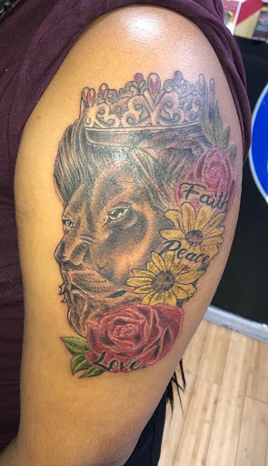 Explore forehead tattoo ideas, creative tattoo ideas in Newark, available at Bad Intentionz Tattoo & Piercings Studio