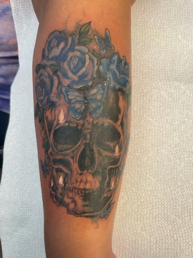 Explore flower tattoo ideas for men, creative tattoo ideas in Brookfield, available at Heathen Ink Tattoos