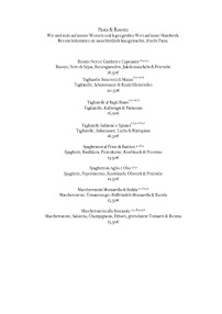 Menu / carte de Trattoria Cuochi Per Caso à Magdeburg