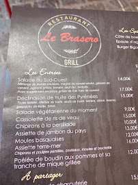 Carte du Restaurant Le Brasero - Camping Les 3 Vallées à Argelès-Gazost