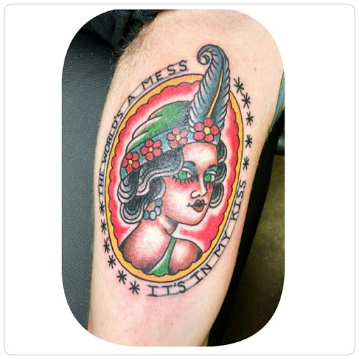Explore female cover up tattoo ideas, creative tattoo ideas in Temple, available at Lucky In Love Tattoo