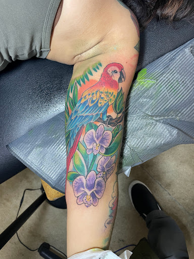 Explore tattoo arm sleeve ideas for men, creative tattoo ideas in Miami, available at Bonsai Mike Tattoos