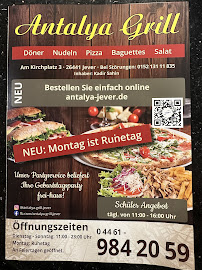 Menu / carte de Antalya Grill à Jever