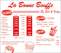 Menu du la bonne bouffe by seb & vicky à Feuquières-en-Vimeu