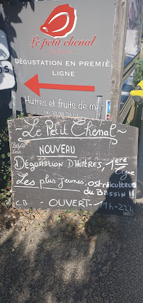 Bar-restaurant à huîtres Le Petit Chenal à Lège-Cap-Ferret - menu / carte