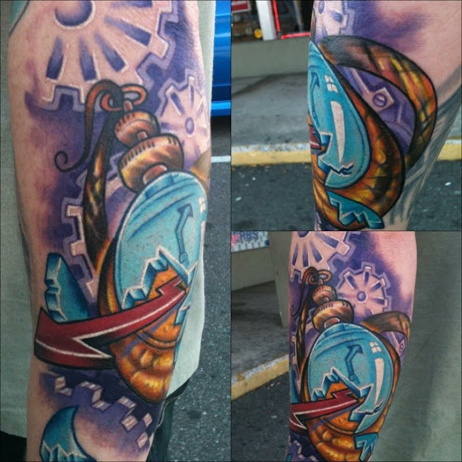 Explore daughter tattoo ideas for men, creative tattoo ideas in Jacksonville, available at Electric Legacy Tattoo