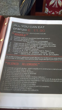 Restaurant de cuisine fusion asiatique Ristorante Giardino Di Giada à Argenta (le menu)