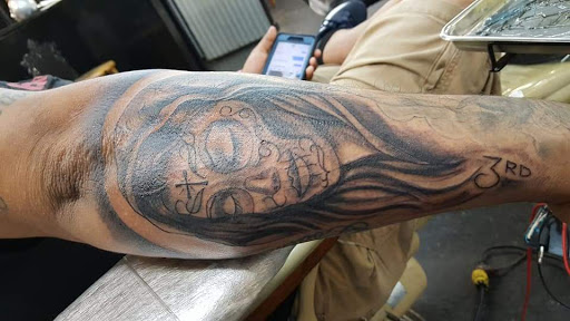 Explore step dad tattoo ideas, creative tattoo ideas in Houston, available at 3rd Coast Custom Tattoos & Body Piercings Studio