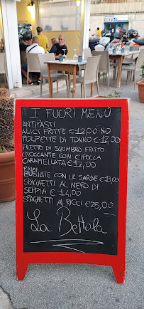 Restaurant La Bettola à Favignana (la carte)