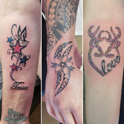 Explore kitty tattoo ideas, creative tattoo ideas in Elko, available at Tom Custom Tattoos and Body Piercing Studio