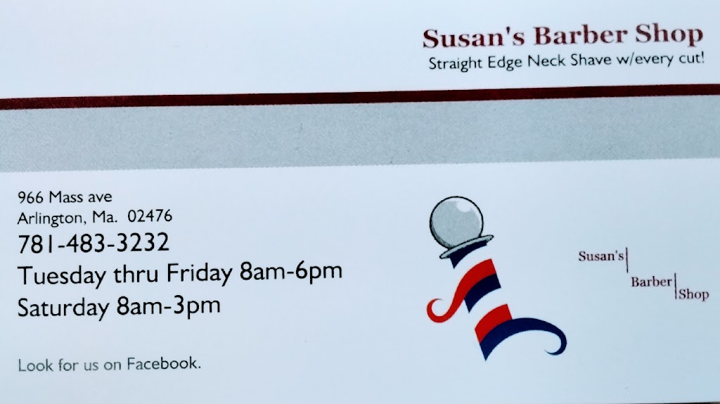 Susan's Barber Shop Arlington, MA 02476 Services and Reviews