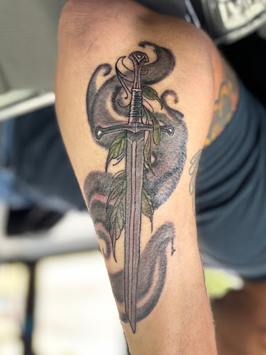 Explore world map tattoo ideas, creative tattoo ideas in Chattanooga, available at Southern Soul Tattoo & Piercing Studio