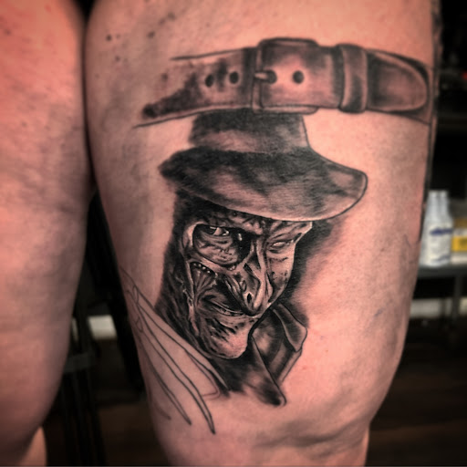 Explore redfish tattoo ideas, creative tattoo ideas in Medina, available at Greasers Ink