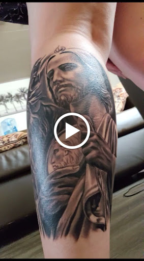 Explore tim burton tattoo sleeve ideas, creative tattoo ideas in Tucson, available at Corazon y Tinta Tattoo Studio (C&T Tattoo)