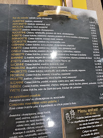 L'atelier Gourmand à Langeais carte