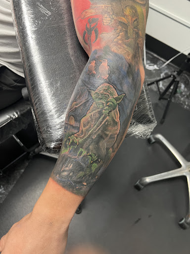 Explore chest and sleeve tattoo ideas, creative tattoo ideas in Debary, available at Divine Line Tattoos