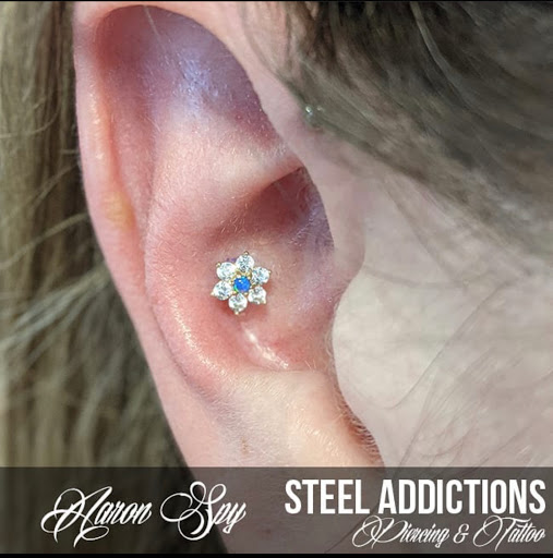 Explore tattoo letters ideas, creative tattoo ideas in Toledo, available at Steel Addictions