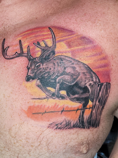 Explore poke and stick tattoo ideas, creative tattoo ideas in Angola, available at Hoodlum Ink