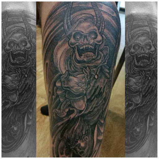 Explore jeep tattoo ideas, creative tattoo ideas in Grand Rapids, available at Plowshare Studios