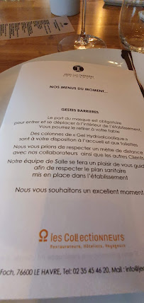 Restaurant gastronomique Jean-Luc Tartarin à Le Havre (la carte)
