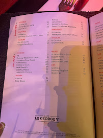 Bistro Le George V à Paris - menu / carte
