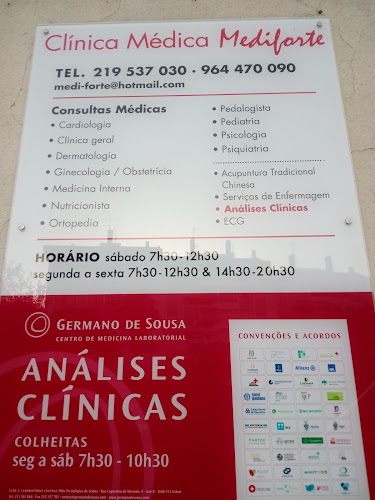 Avaliações doCentro de Medicina Laboratorial Germano de Sousa - Mediforte - Forte da Casa - Análises Clínicas em Vila Franca de Xira - Médico