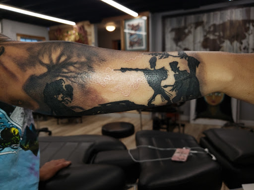 Explore matilda tattoo ideas, creative tattoo ideas in San Diego, available at Funhouse Tattoo