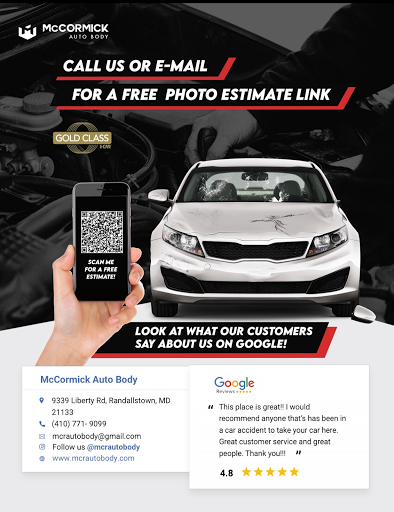 Auto Body Shop «McCormick Auto Body Shop», reviews and photos, 10901 McCormick Rd #2, Hunt Valley, MD 21031, USA