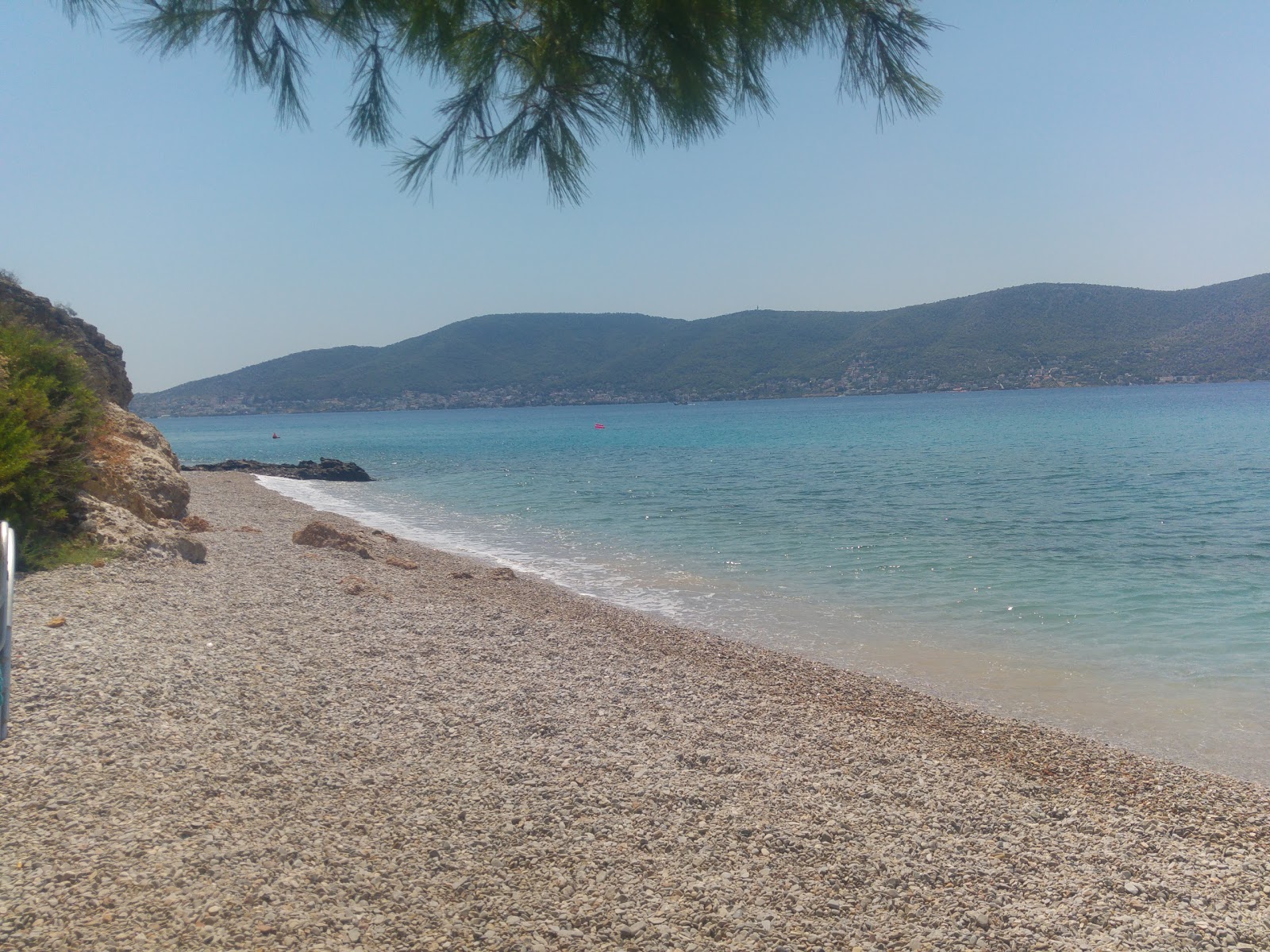 Paralia Christos'in fotoğrafı hafif ince çakıl taş yüzey ile