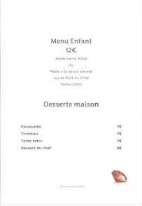 RUBY'S à Menton menu