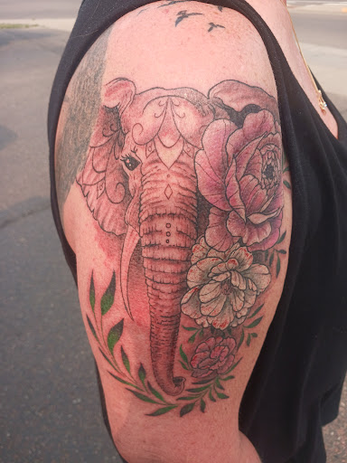 Explore galaxy tattoo ideas, creative tattoo ideas in Shell Lake, available at Candyland