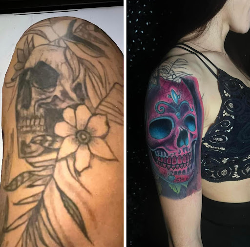Explore rose tattoo ideas for men, creative tattoo ideas in Houston, available at 333 Tattoo Studio HTX