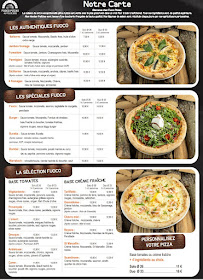 Menu du Fuoco Pizzas Echirolles - Au Feu de Bois - Livraison à Domicile à Échirolles