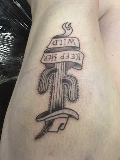 Explore blue line tattoo ideas, creative tattoo ideas in Weatherford, available at 1ST REVELATION TATTOO